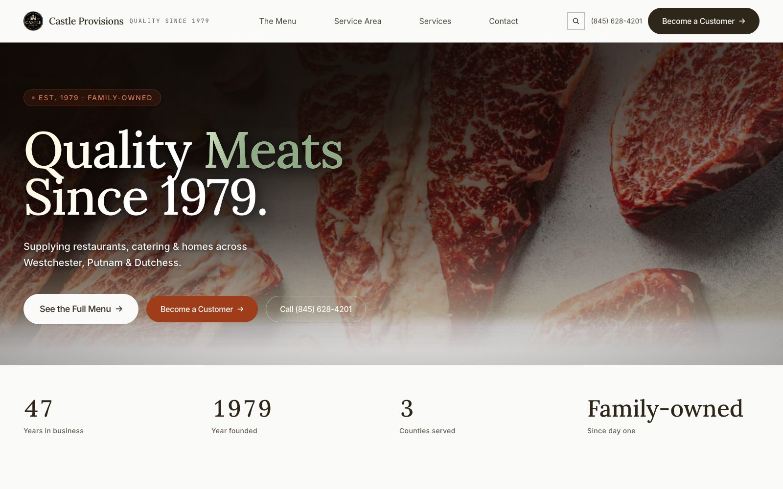 Castle Provisions — website by Carozo Media