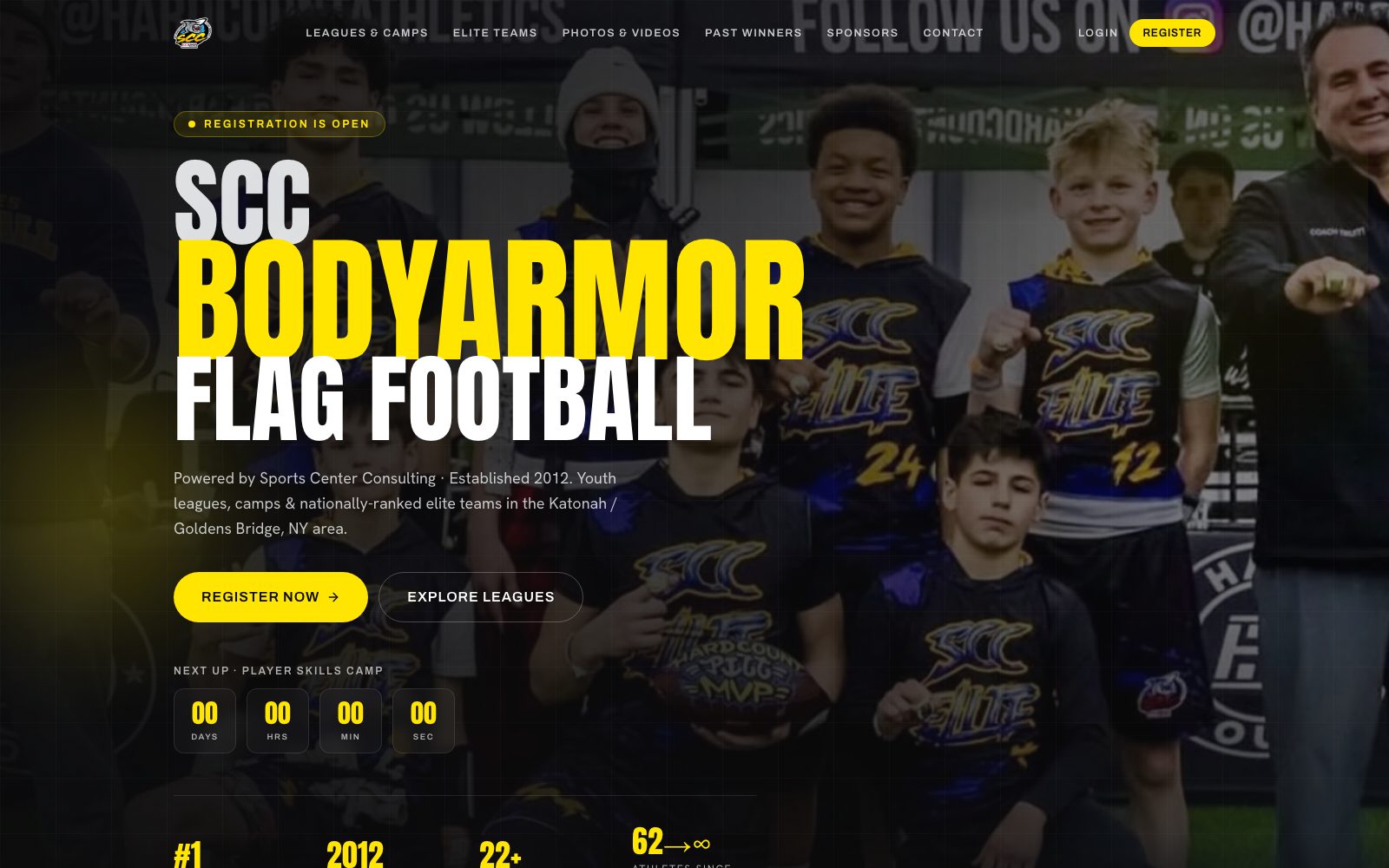 SCC Flag Football — website by Carozo Media